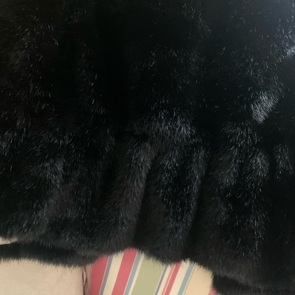 Kate Spade black fur jacket:  bow peplum-medium - Picture 8 of 14